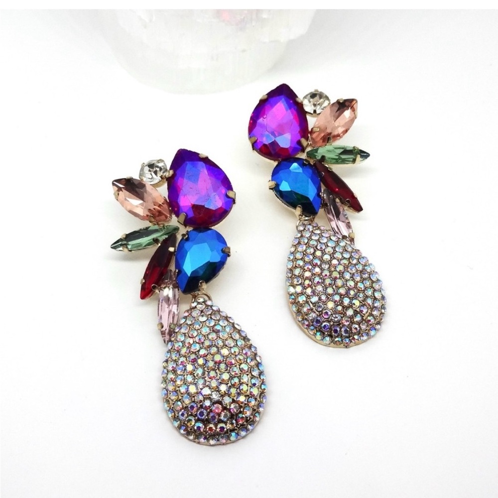 Zara Iridescent rhinestone Earrings
